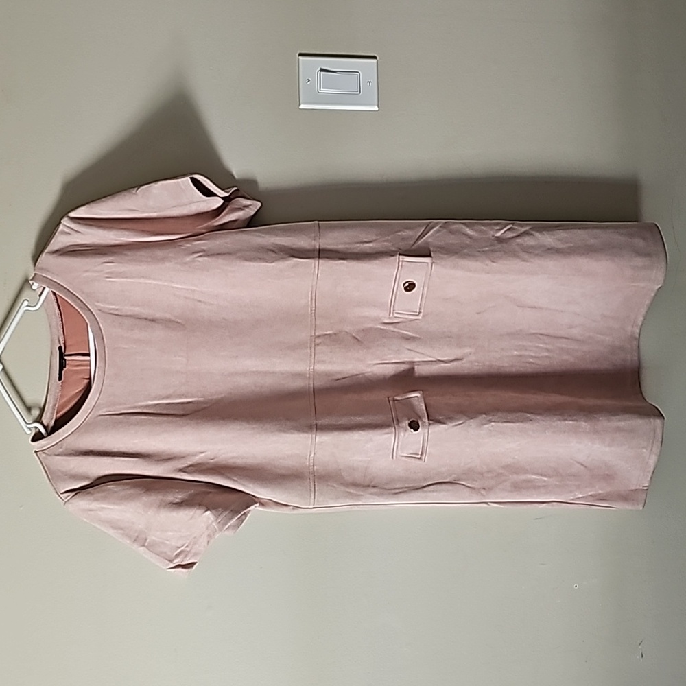 Mittoshop Faux Suede Dress Size L Pink